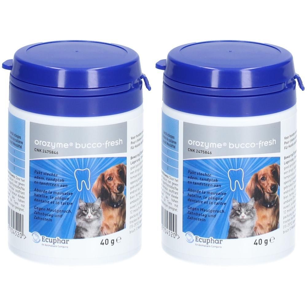 Ecuphar Orozyme Bucco-Fresh PlaqueOff f.Hund/Katze 2x 2x1x40 g Pulver