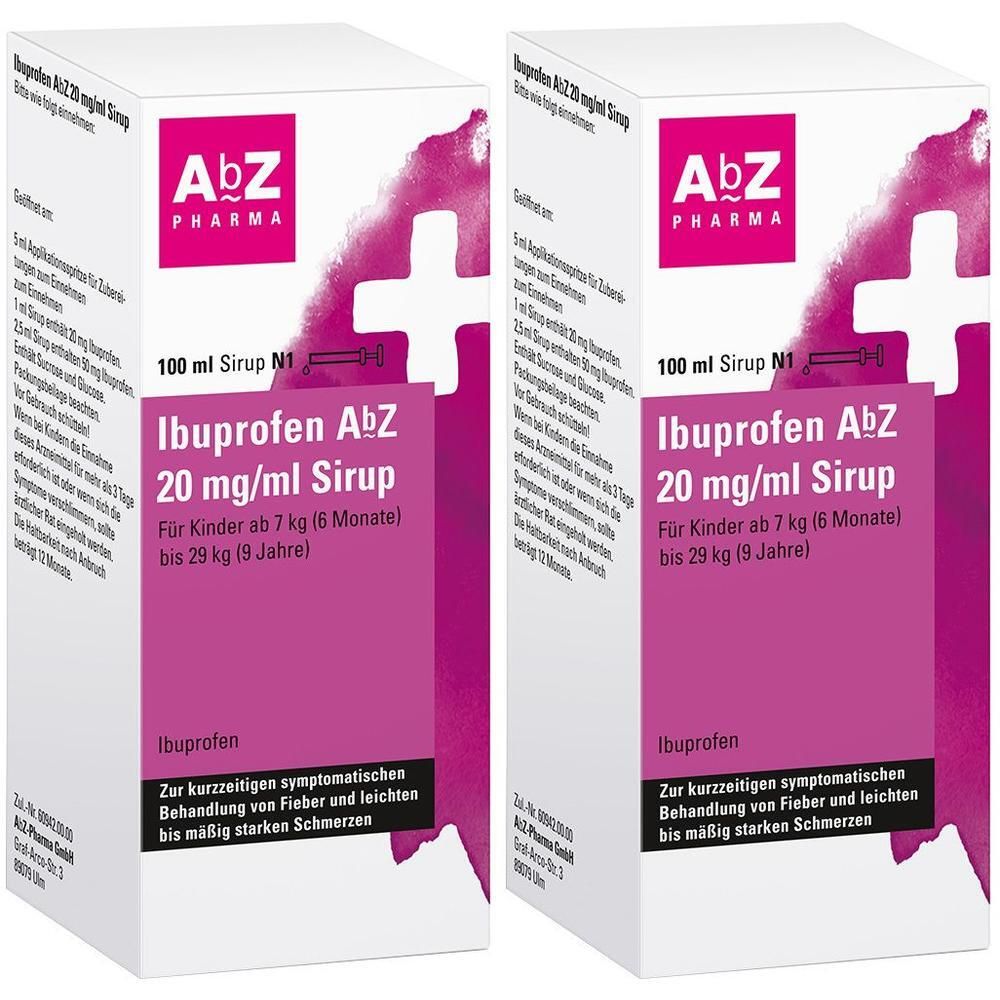 Ibuprofen AbZ 20 mg/ml Sirup 2x 2x100 ml