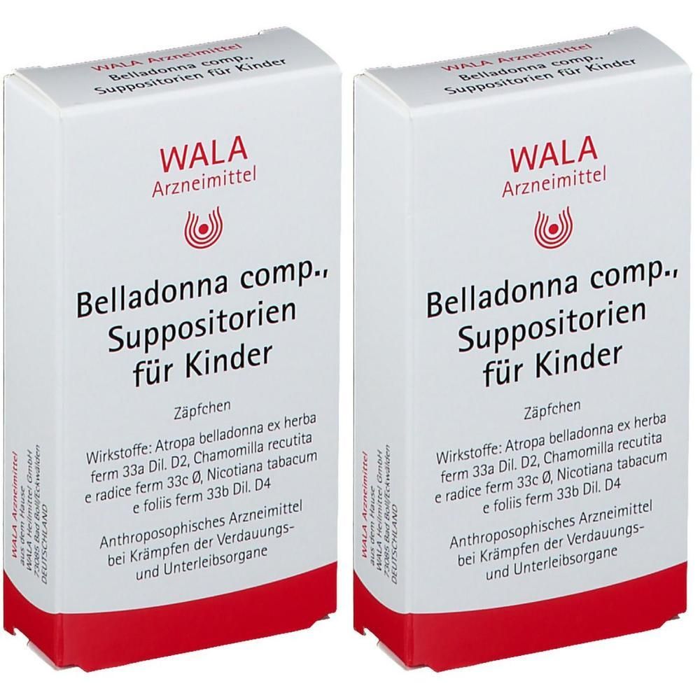 Belladonna COMP.Kindersuppositorien 2x 2x10x1 g Kinder-Suppositorien