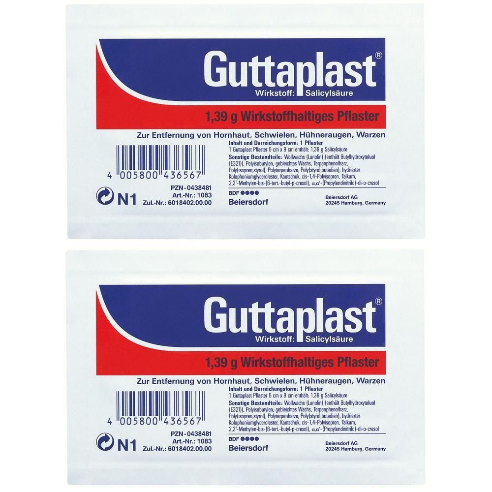 Guttaplast 6x9 cm 2x 2x1 St Pflaster