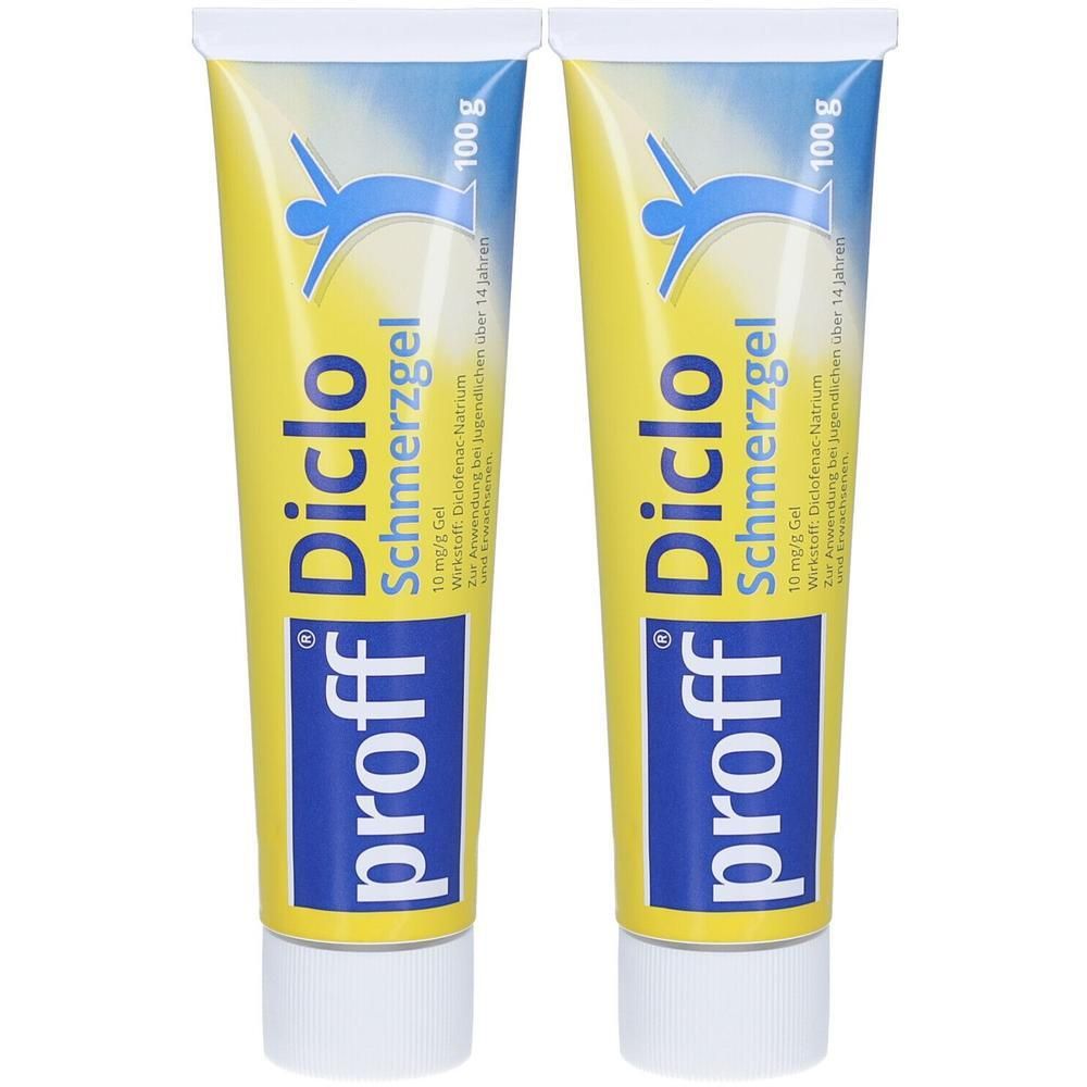 Proff Diclo Schmerzgel 10 mg/g 2x 2x100 g Gel