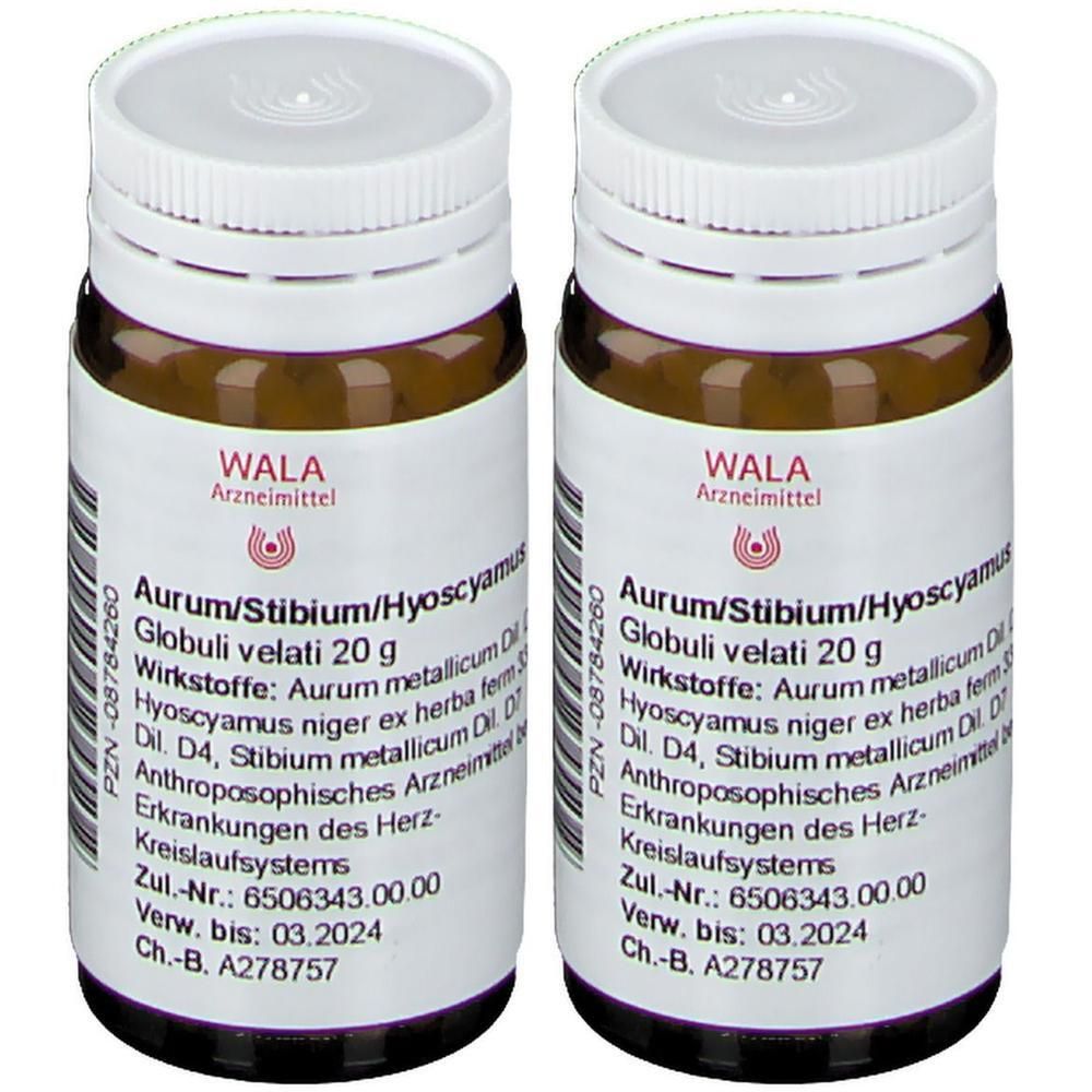AURUM/STIBIUM/Hyoscyamus Globuli 2x 2x20 g