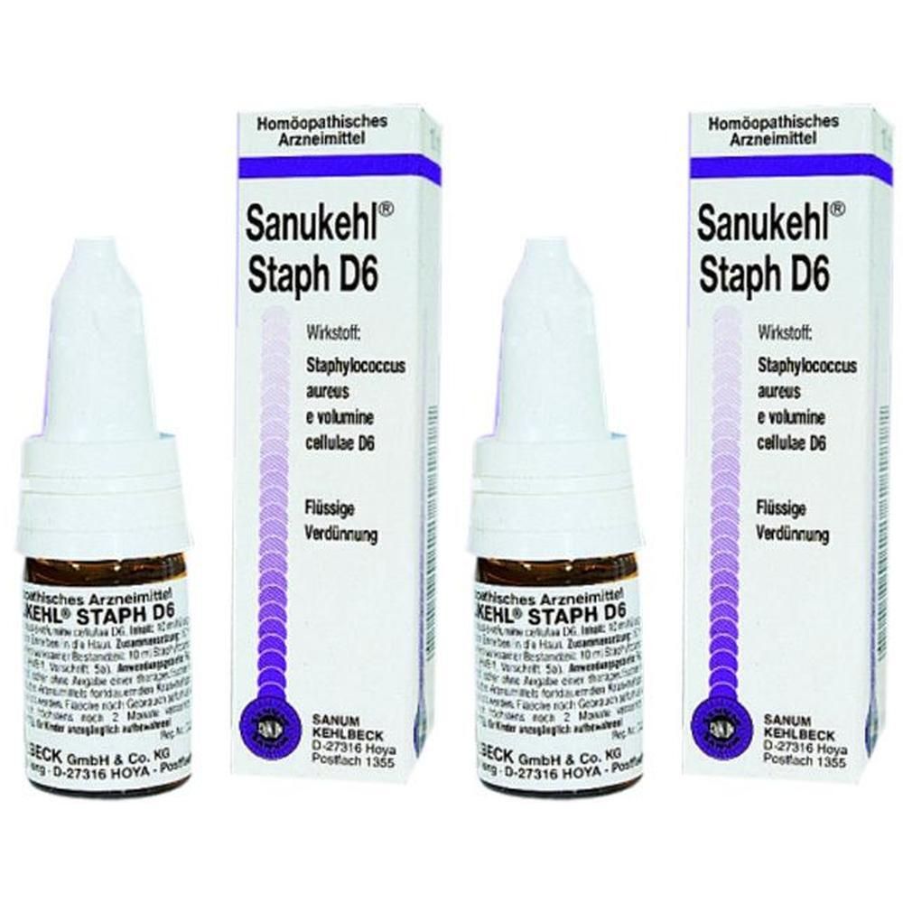 Sanukehl Staph D 6 Tropfen 2x 2x10 ml