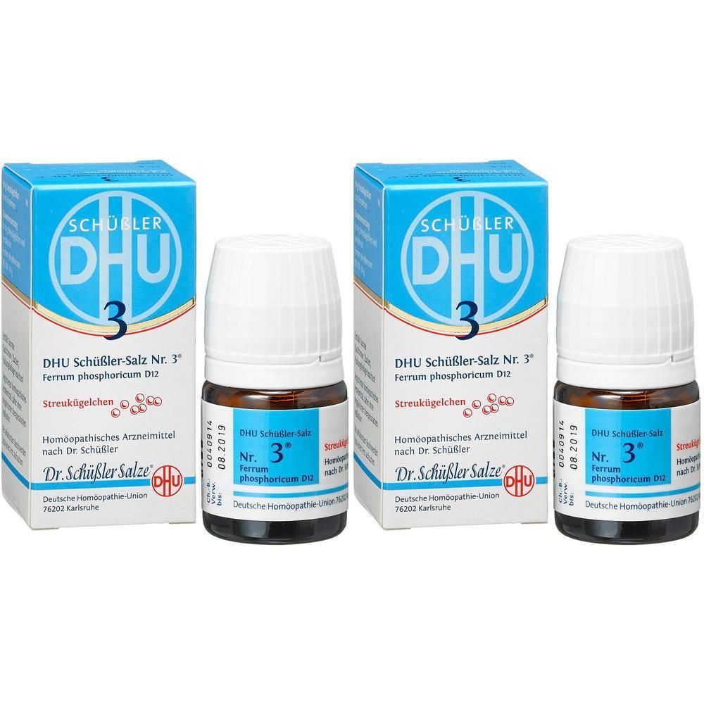 Biochemie DHU 3 Ferrum phosphoricum D 12 Globuli 2x 2x10 g