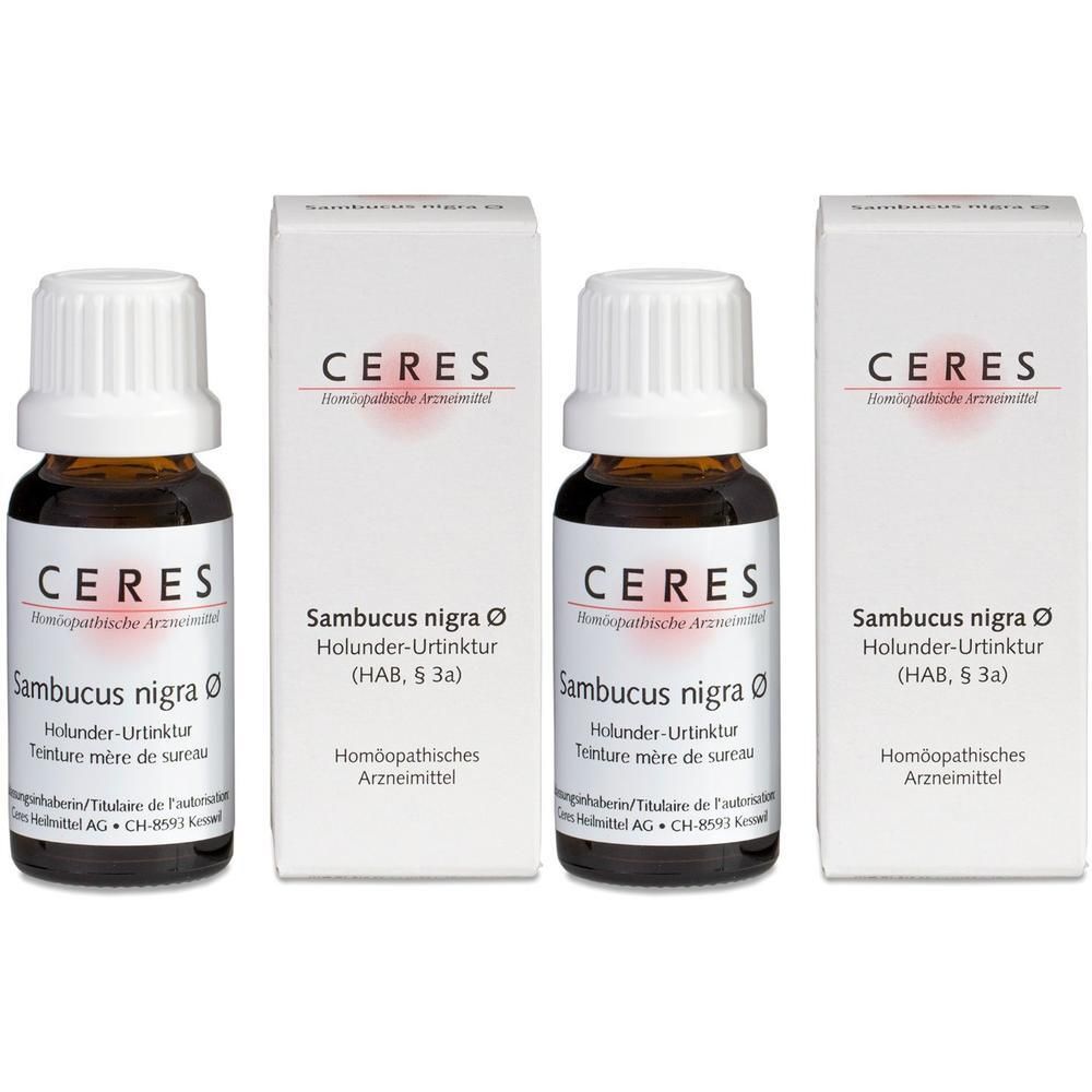 Ceres Sambucus nigra Urtinktur 2x 2x20 ml Tropfen