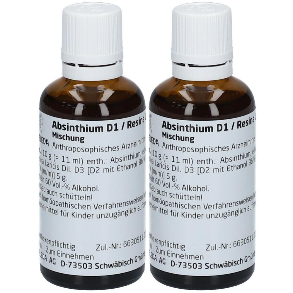 Absinthium D 1 Resina Laricis 3 aa Mischung 2x 2x50 ml