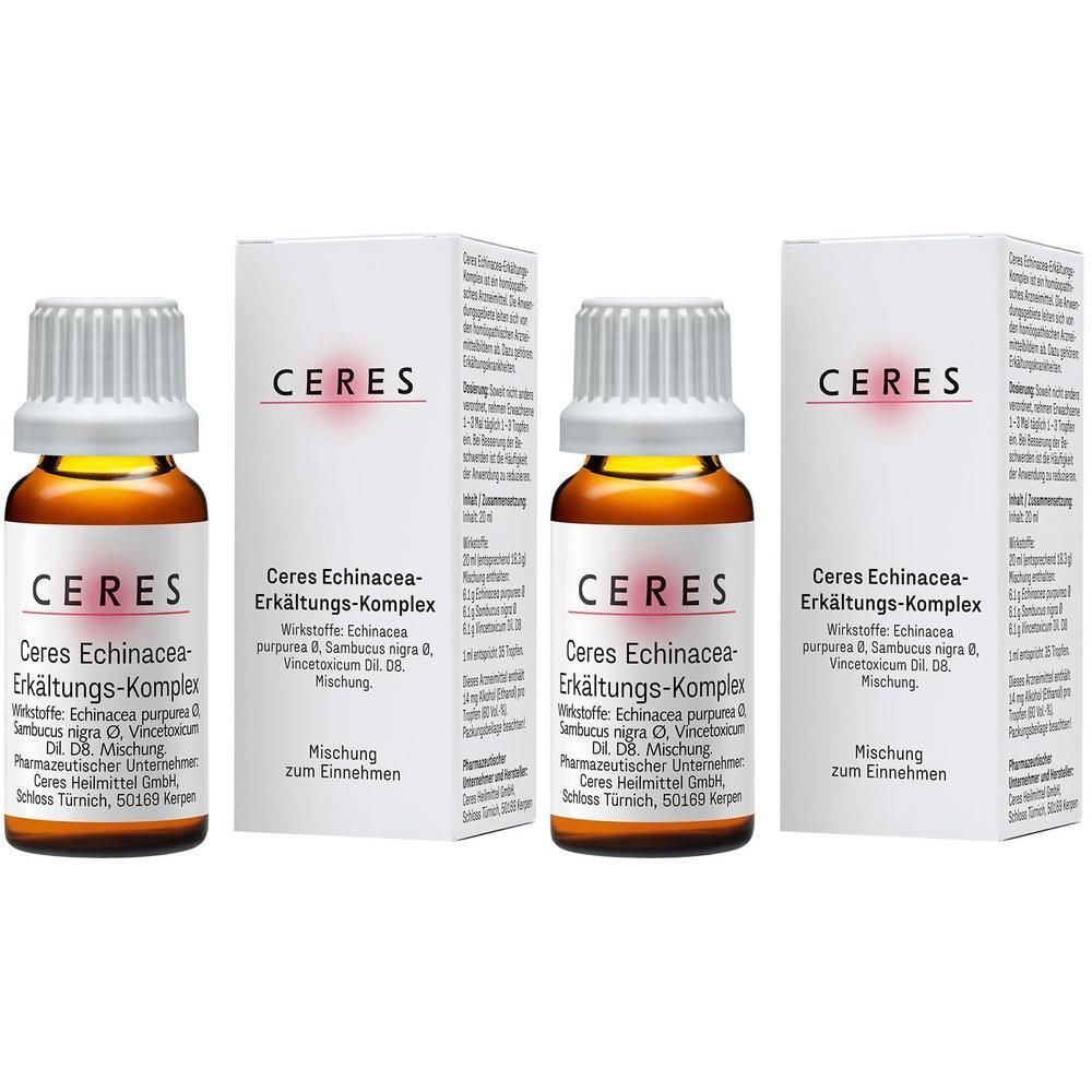 Ceres Echinacea-Erkältungs-Komplex Tropfen z.Einn. 2x 2x20 ml zum Einnehmen