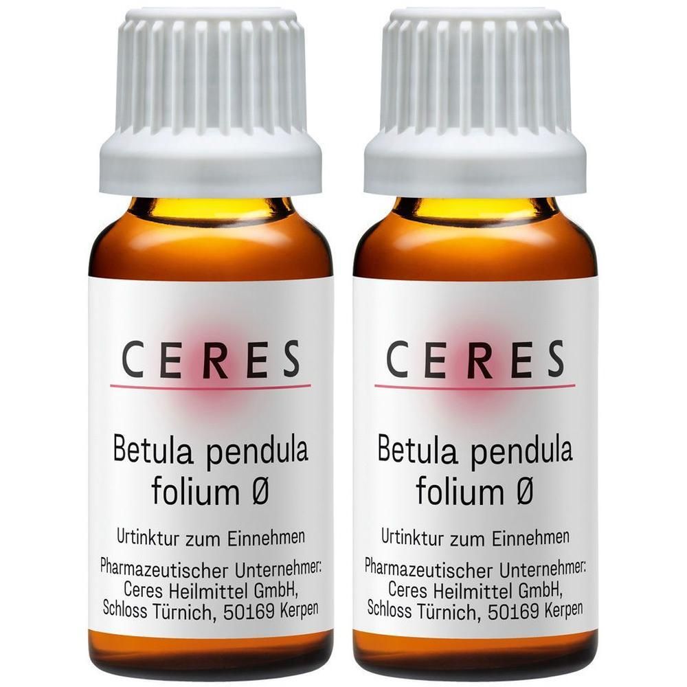 Ceres Betula pendula folium Urtinktur 2x 2x20 ml Tropfen zum Einnehmen