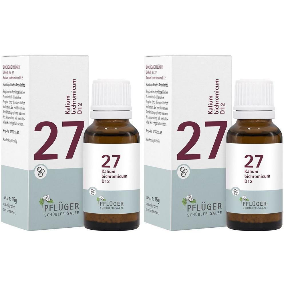 Biochemie Pflüger 27 Kalium bichromicum D 12 Glob. 2x 2x15 g Globuli