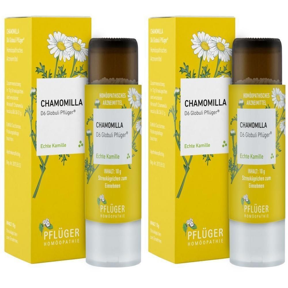 Chamomilla D 6 Globuli Pflüger Dosierspender 2x 2x10 g