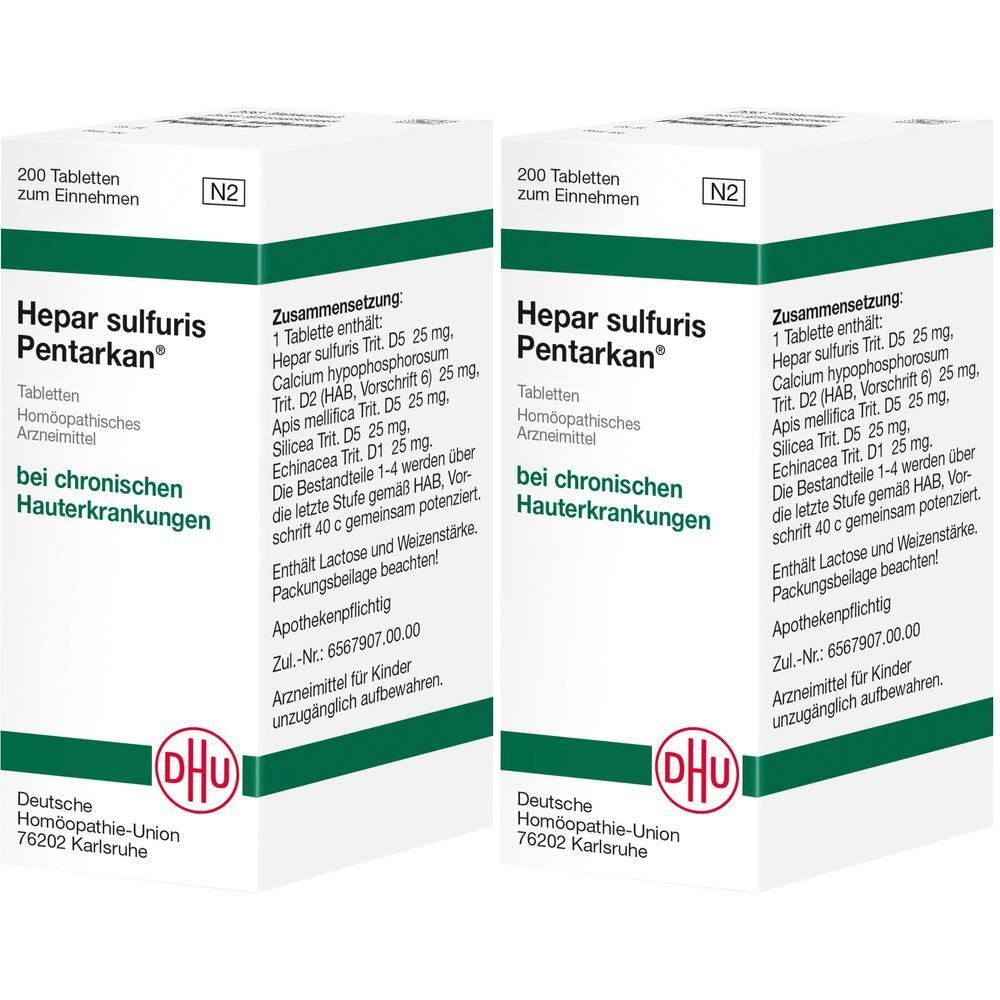 Hepar Sulfuris Pentarkan Tabletten 2x 2x200 St
