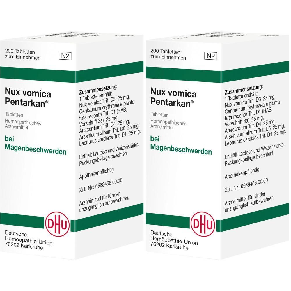NUX Vomica Pentarkan Tabletten 2x 2x200 St