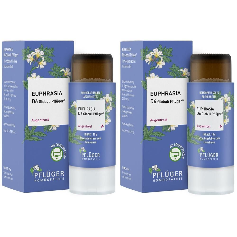 Euphrasia D 6 Globuli Pflüger Dosierspender 2x 2x10 g