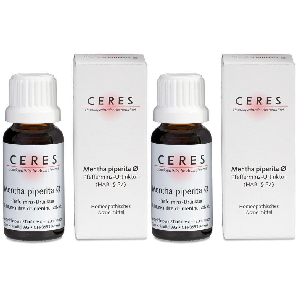Ceres Mentha piperita Urtinktur 2x 2x20 ml Tropfen