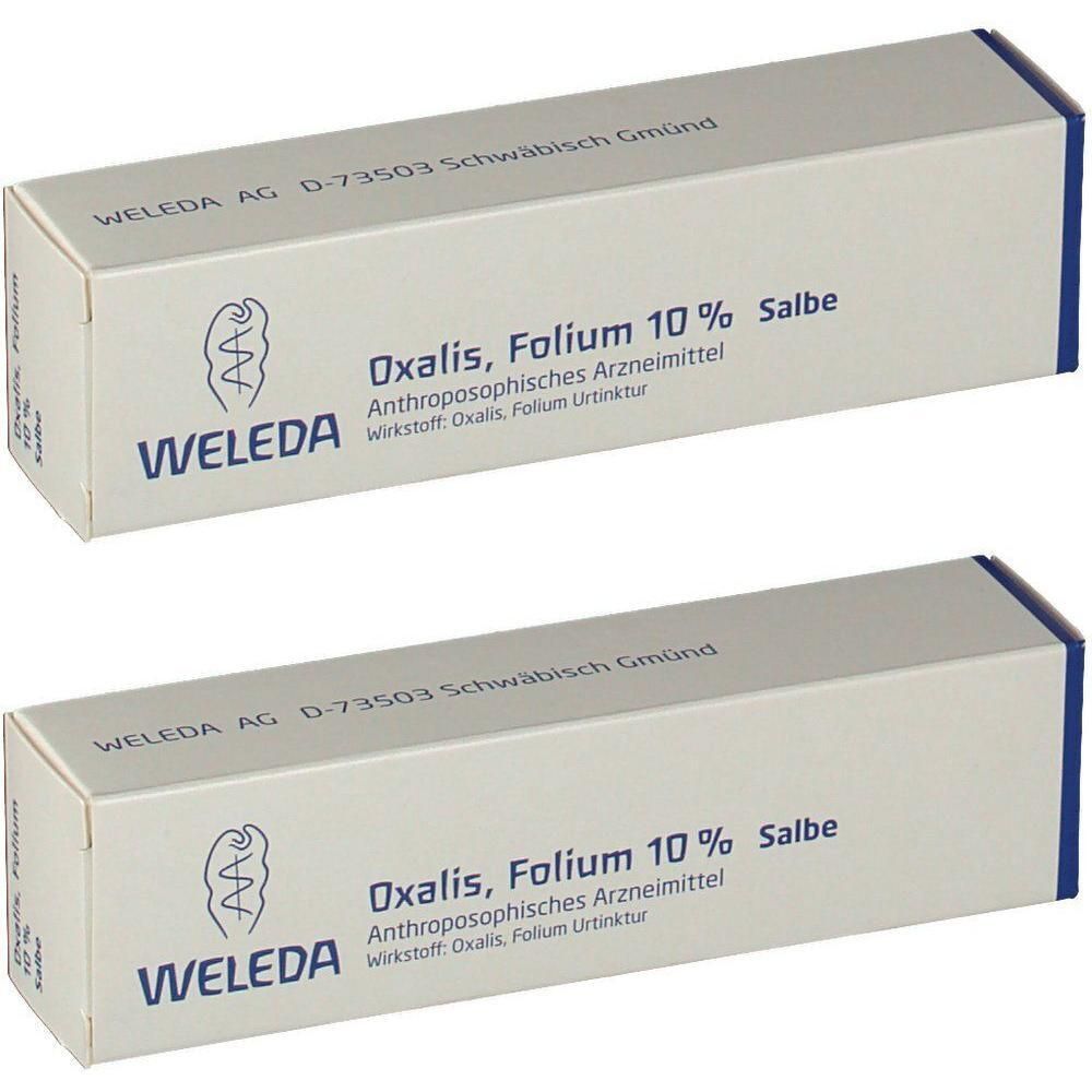 Zwei Packungen Weleda Oxalis, Folium 10 % Salbe. Anthroposophisches Arzneimittel.