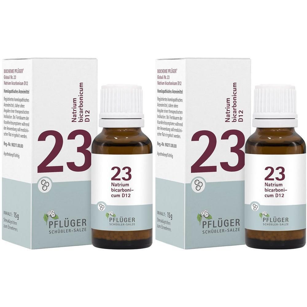 Biochemie Pflüger 23 Natrium bicarbonicum D 12 Gl. 2x 2x15 g Globuli