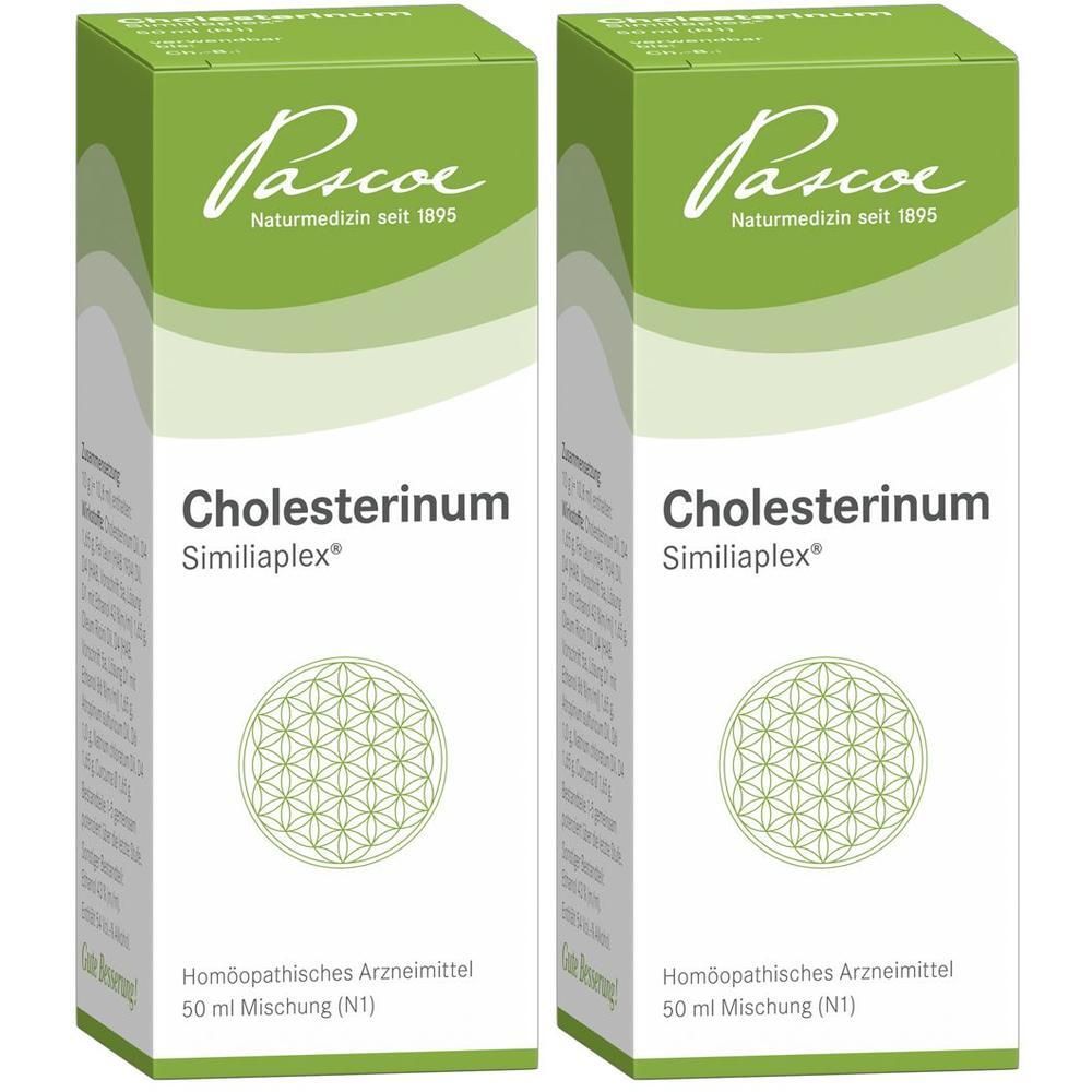 Zwei Packungen Cholesterinum Similiaplex, homöopathisches Arzneimittel, 50 ml Mischung (N1).