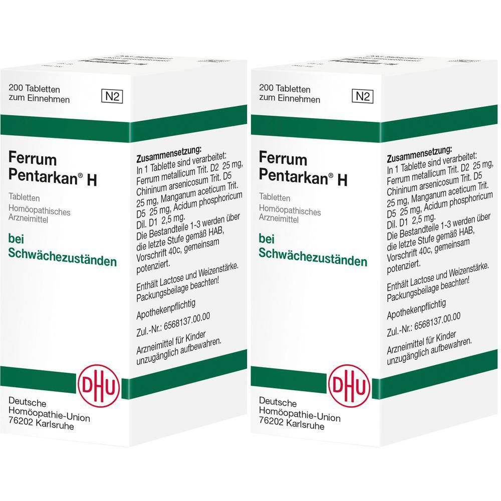 Ferrum Pentarkan H Tabletten 2x 2x200 St