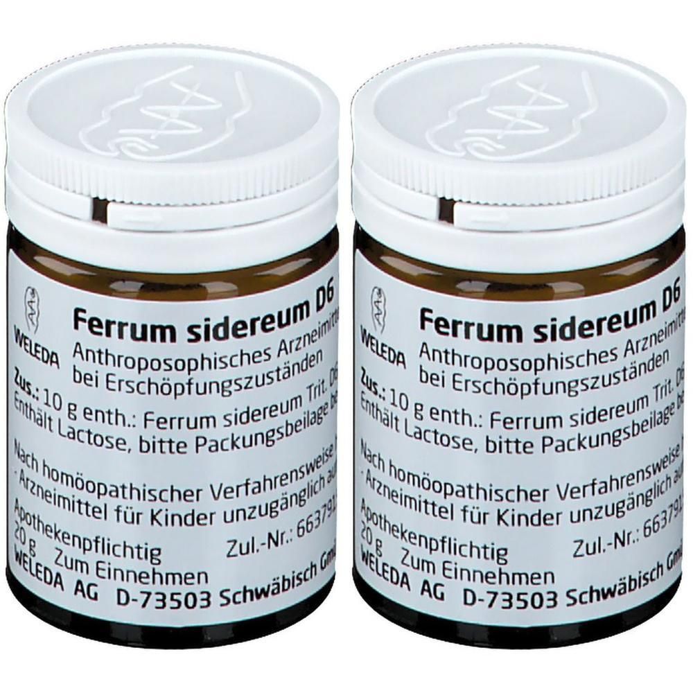 Ferrum Sidereum D 6 Trituration 2x 2x20 g