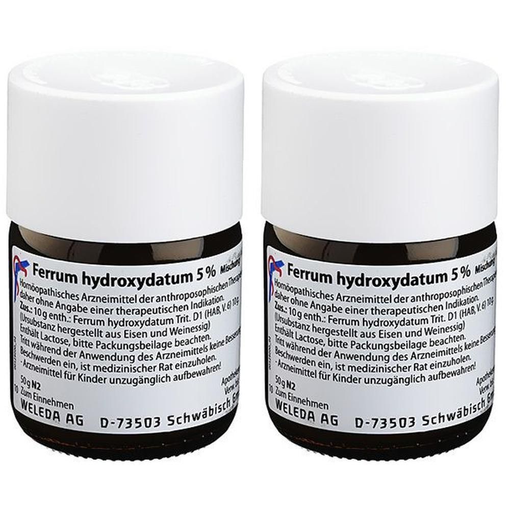 Ferrum Hydroxydatum 5% Trituration 2x 2x50 g