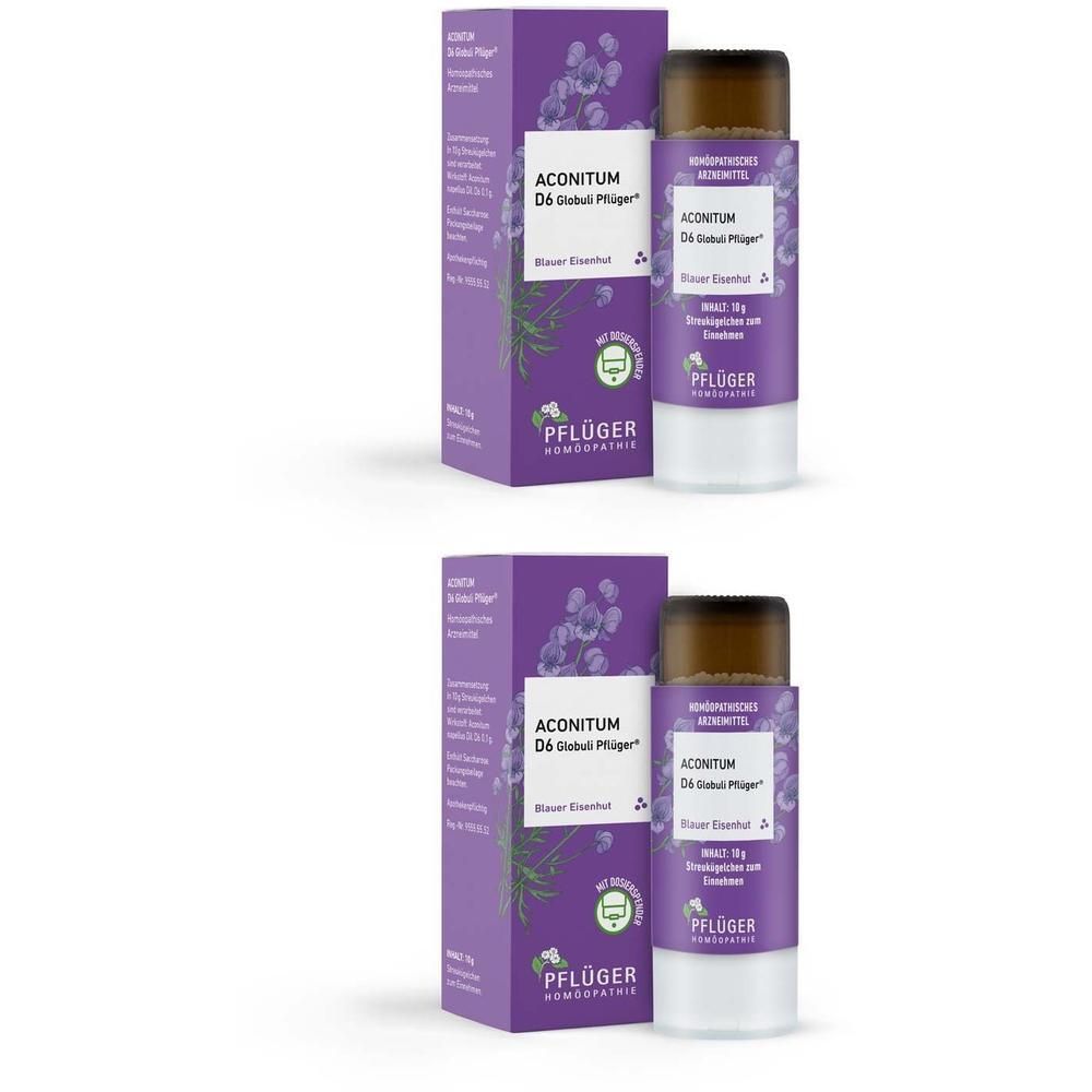Aconitum D 6 Globuli Pflüger Dosierspender 2x 2x10 g