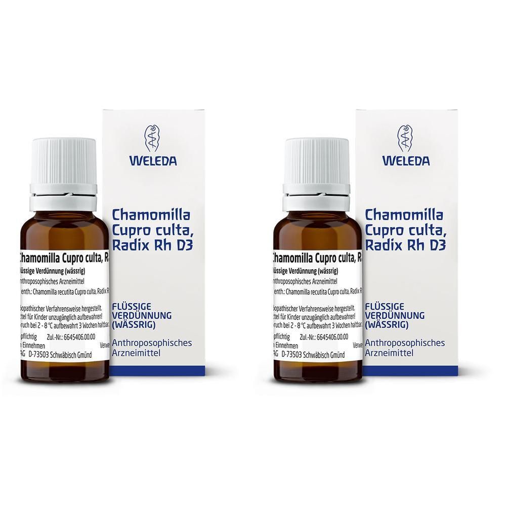 Chamomilla Cupro culta Radix Rh D 3 Dilution 2x 2x20 ml