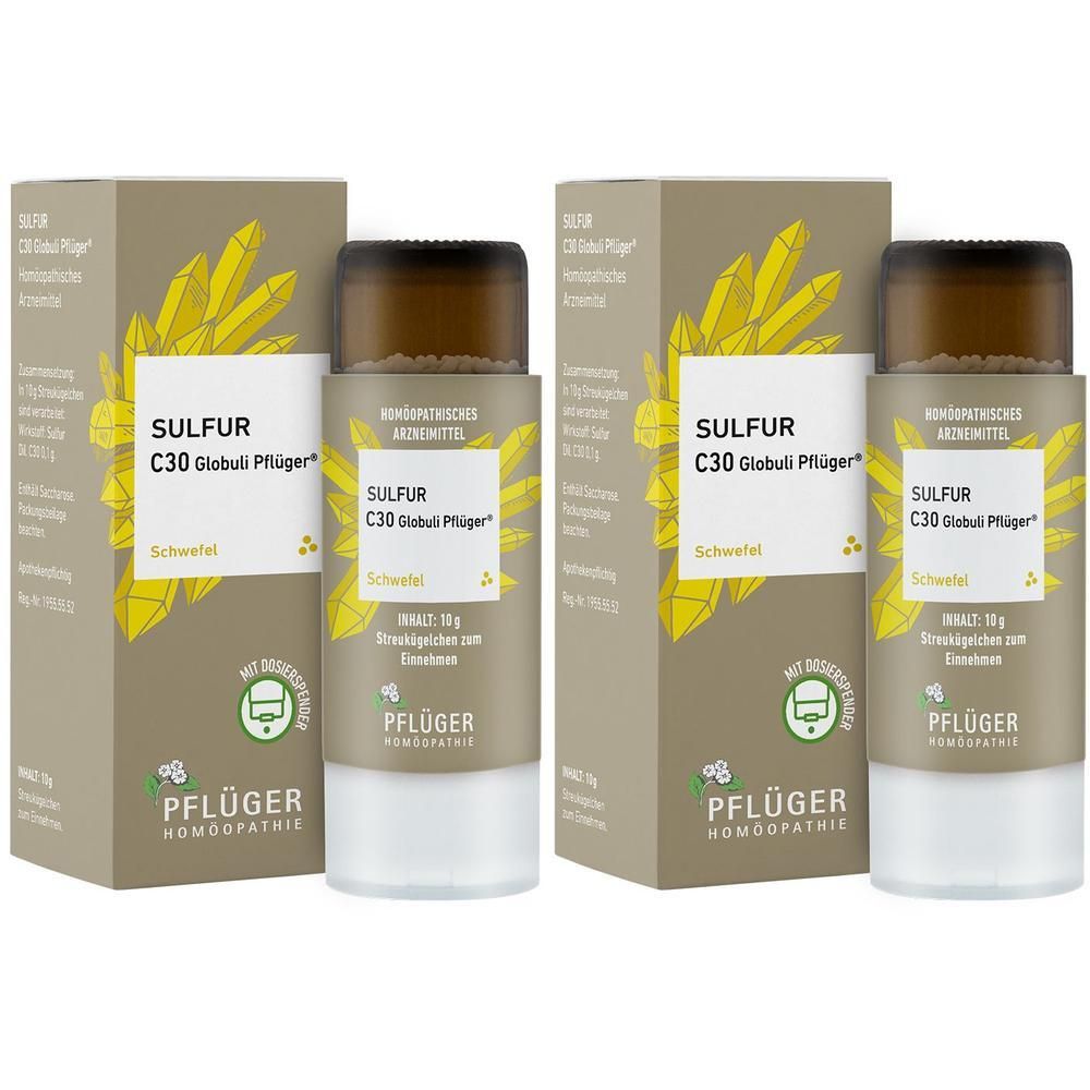 Sulfur C 30 Globuli Pflüger Dosierspender 2x 2x10 g