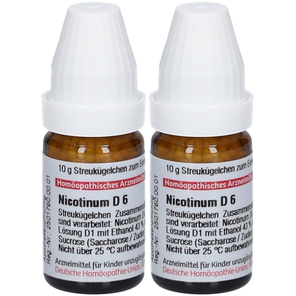 Nicotinum D 6 Globuli 2x 2x10 g