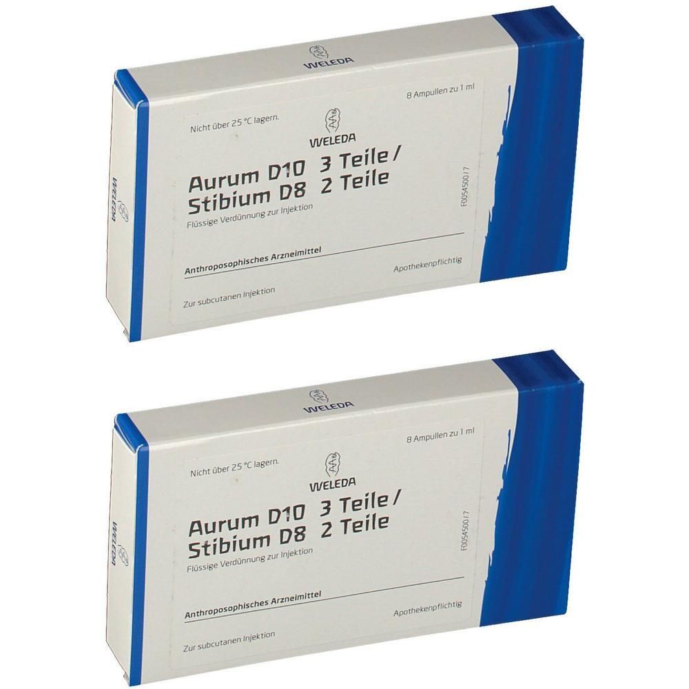 Aurum D 10/Stibium 8 Ampullen 2x 2x8x1 ml