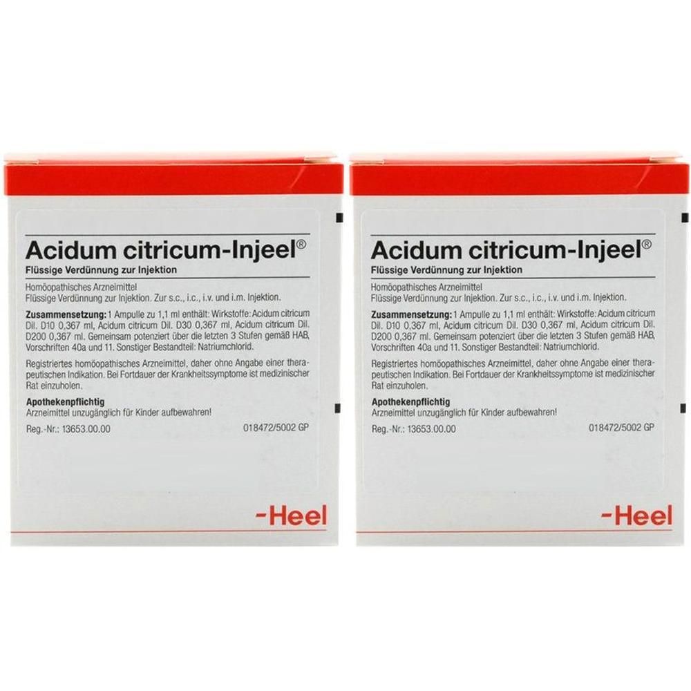 Acidum Citricum Injeel Ampullen 2x 2x10 St