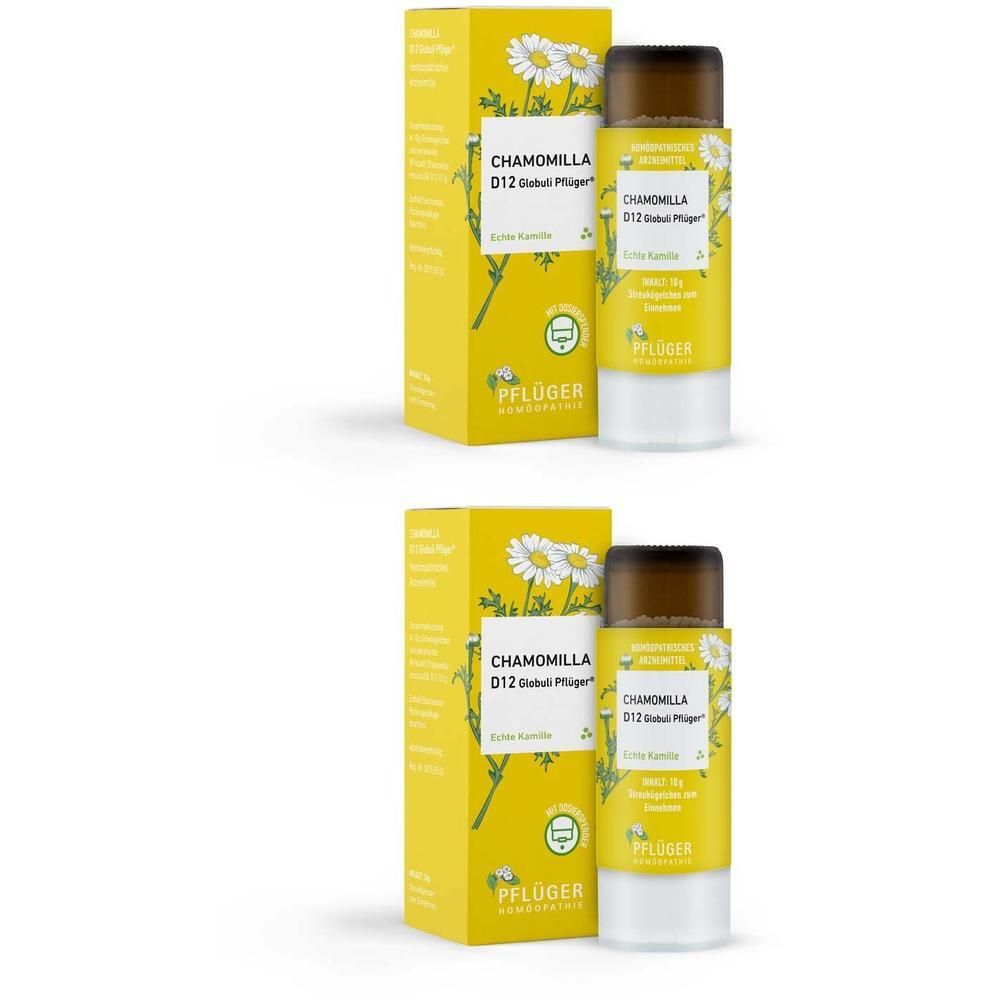 Chamomilla D 12 Globuli Pflüger Dosierspender 2x 2x10 g