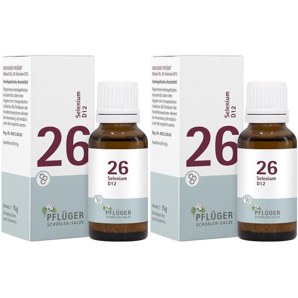 Biochemie Pflüger 26 Selenium D 12 Globuli 2x 2x15 g