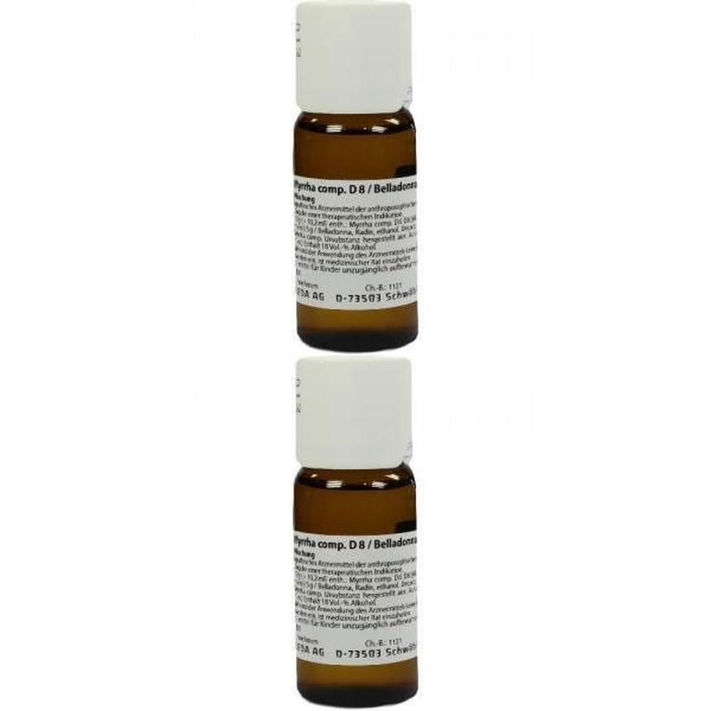 Myrrha comp.D 8/Belladonna Radix D 10 aa Mischung 2x 2x50 ml