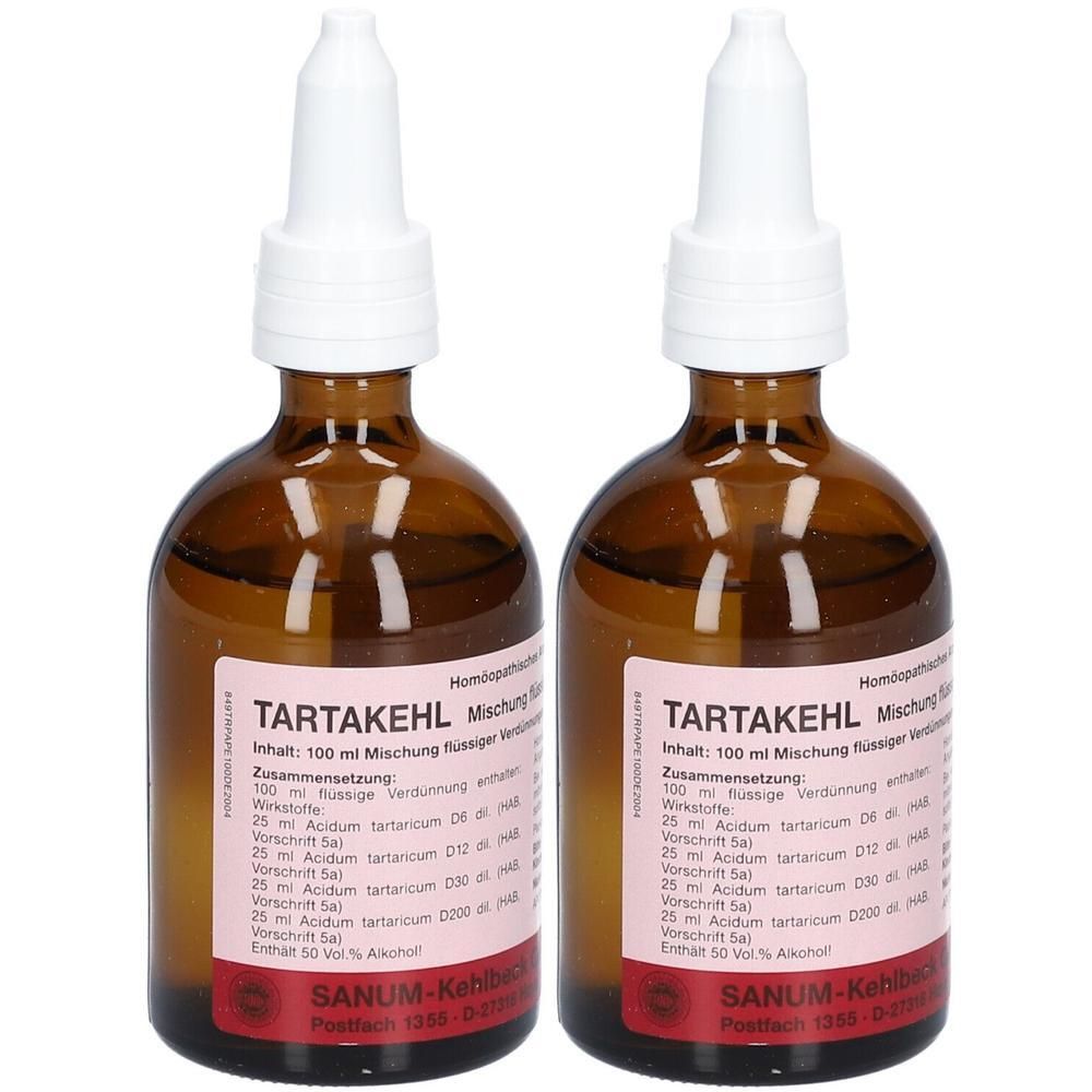 Tartakehl Mischung flüssiger Verdünnungen 2x 2x100 ml Tropfen