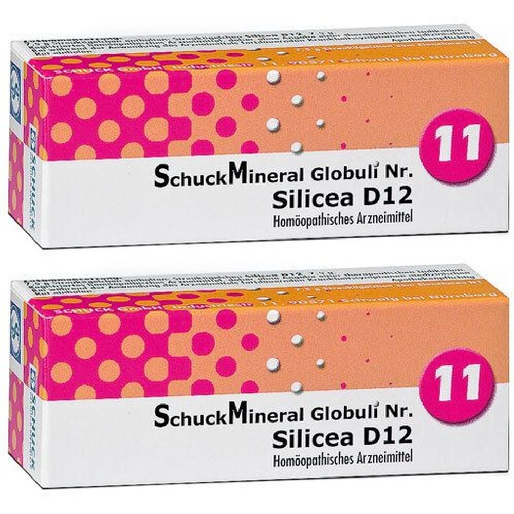 Schuckmineral Globuli 11 Silicea D12 2x 2x7,5 g