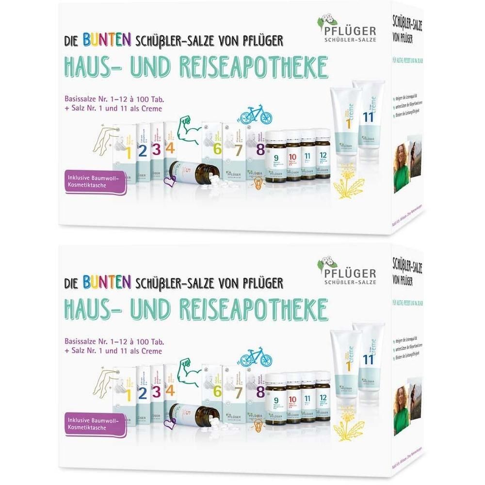 Haus/Reiseapotheke 1-12 Tabletten+1+11 Creme 2x 2x1 St Kombipackung