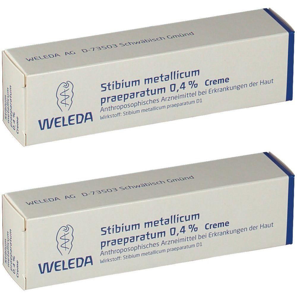 Stibium Metallicum Praeparatum 0,4% Creme 2x 2x25 g