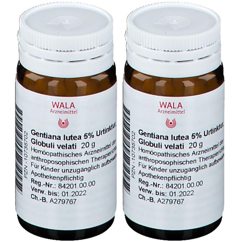 Gentiana Lutea 5% Urtinktur Globuli velati 2x 2x20 g