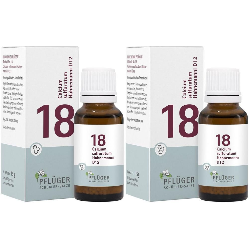 Biochemie Pflüger 18 Calcium sulfuratum D 12 Glob. 2x 2x15 g Globuli