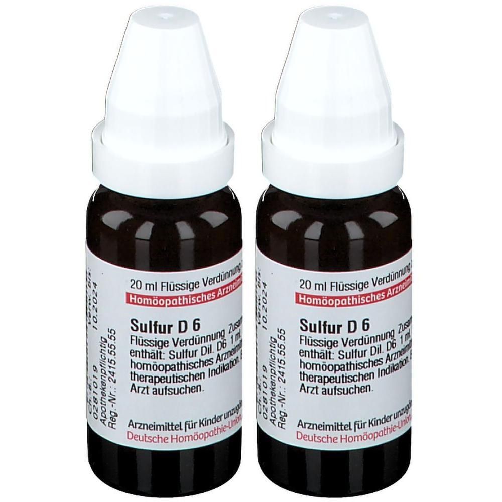 Sulfur D 6 Dilution 2x 2x20 ml