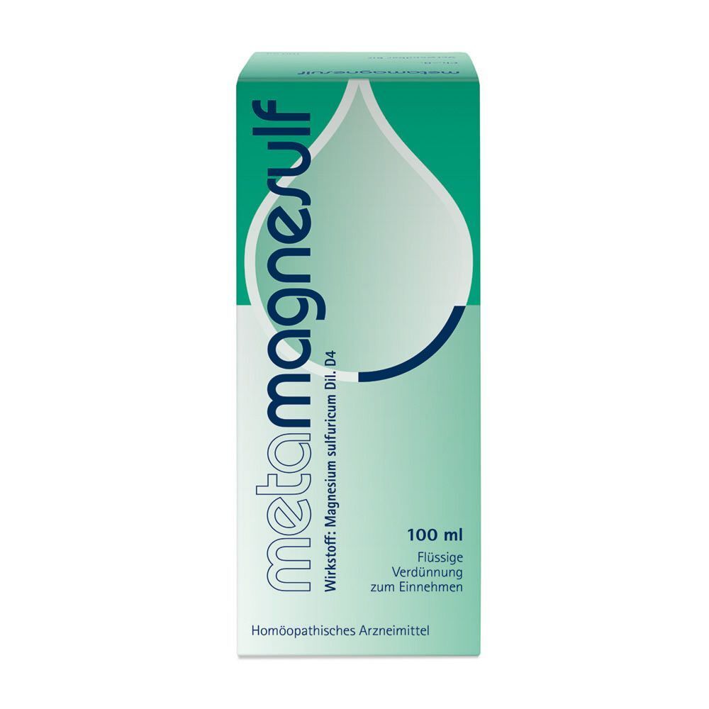 Kartonverpackung für metamagnesulf, 100 ml, flüssige Verdünnung.