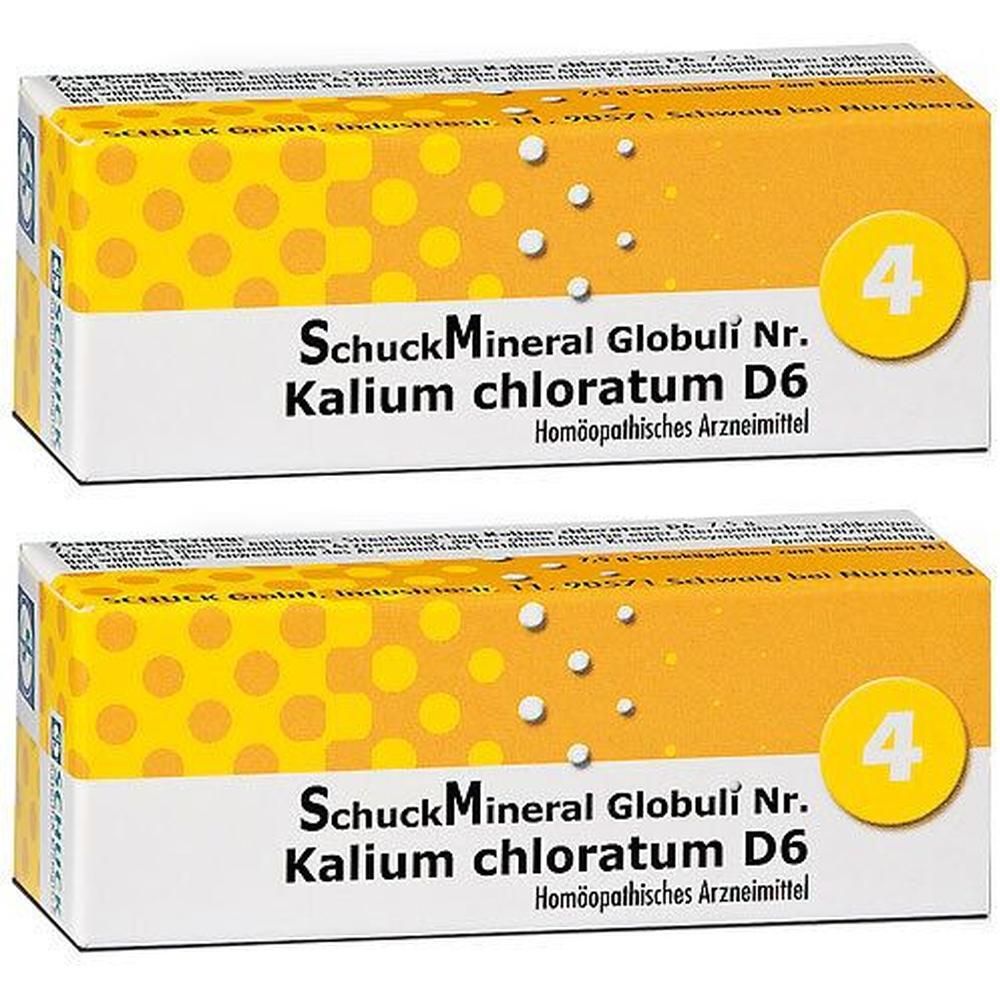 Schuckmineral Globuli 4 Kalium chloratum D6 2x 2x7,5 g