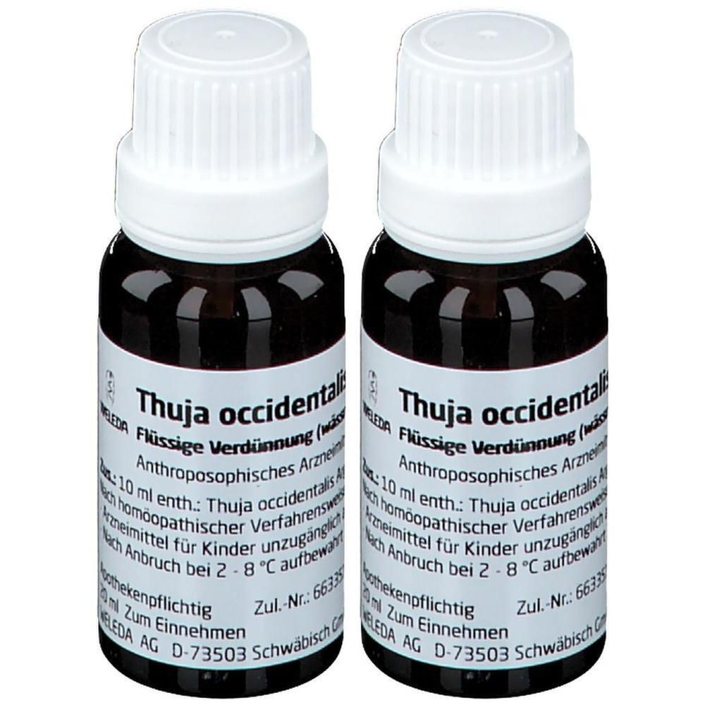 Thuja Occidentalis Argento culta Rh D 3 Dilution 2x 2x20 ml