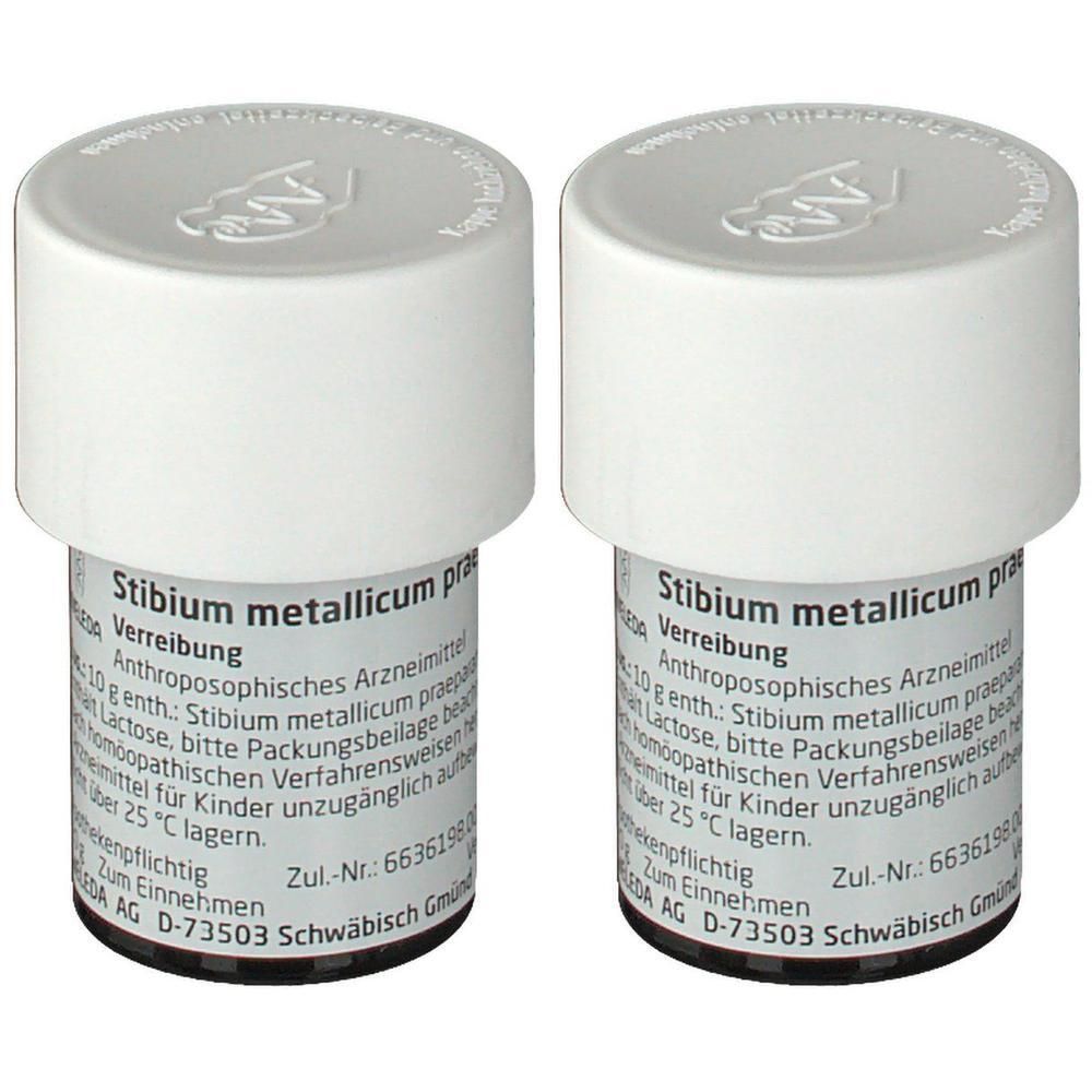Stibium Metallicum Praeparatum D 10 Trituration 2x 2x20 g