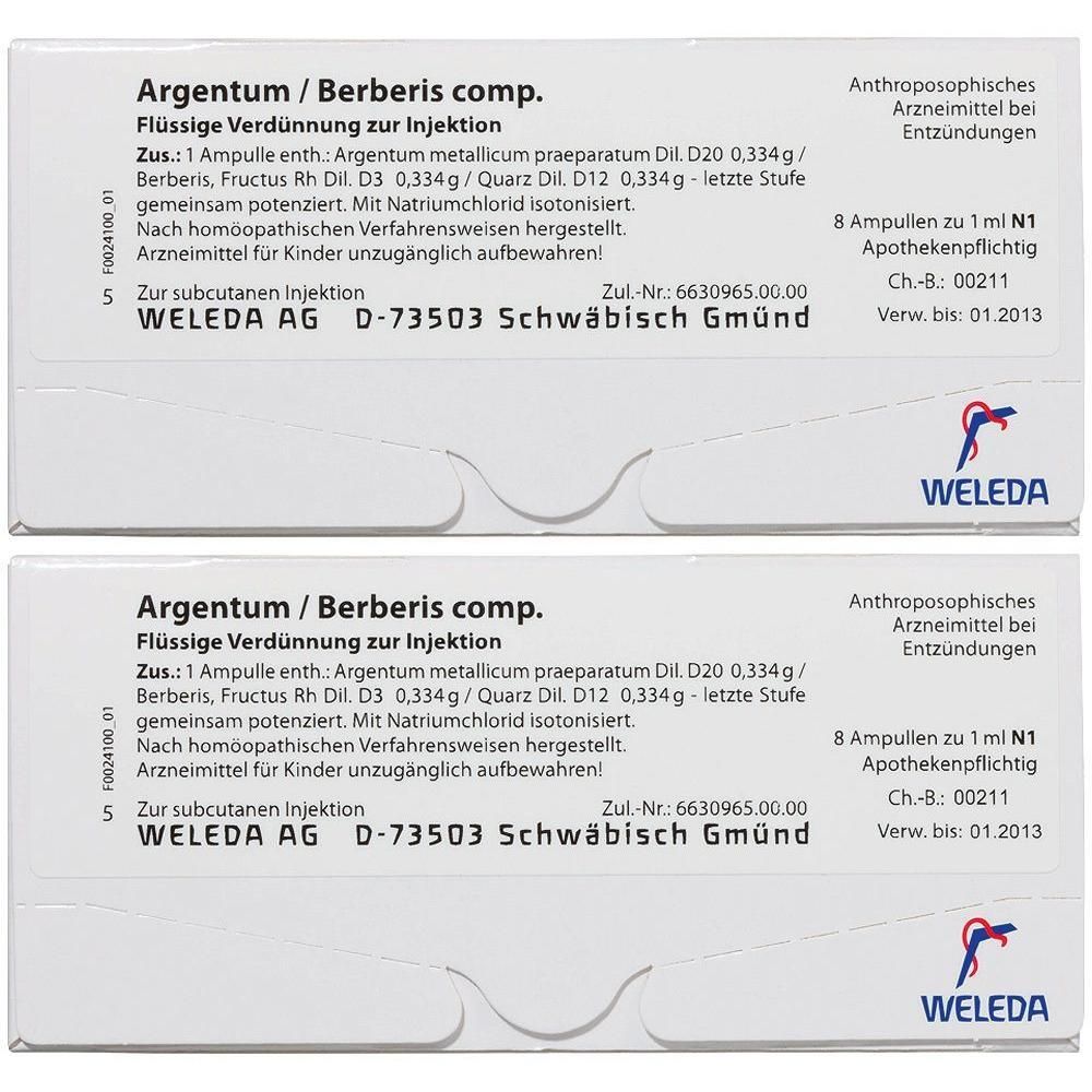Argentum/Berberis comp.Ampullen 2x 2x8 St Ampullen