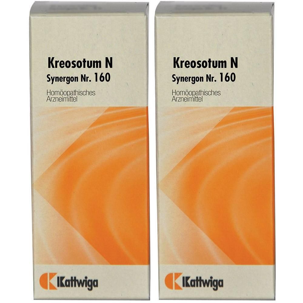 Zwei Packungen Kreosotum N Synergon Nr. 160, homöopathisches Arzneimittel von Kattwiga.