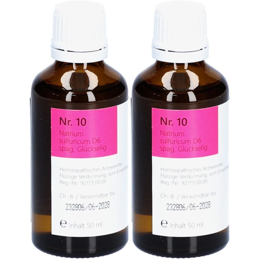 Nr.10 Natrium sulfuricum D 6 spag.Glückselig 2x 2x50 ml Tropfen zum Einnehmen