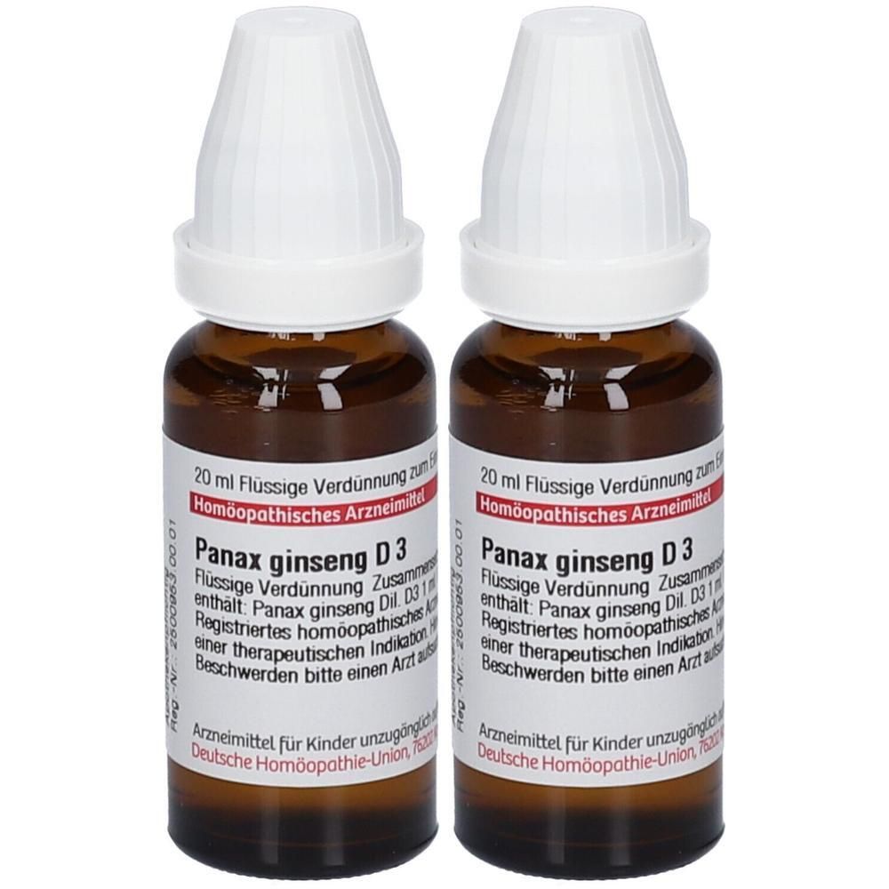Panax Ginseng D 3 Dilution 2x 2x20 ml