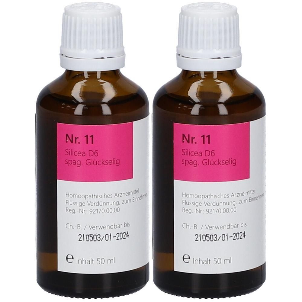 Nr.11 Silicea D 6 spag.Glückselig 2x 2x50 ml Tropfen zum Einnehmen