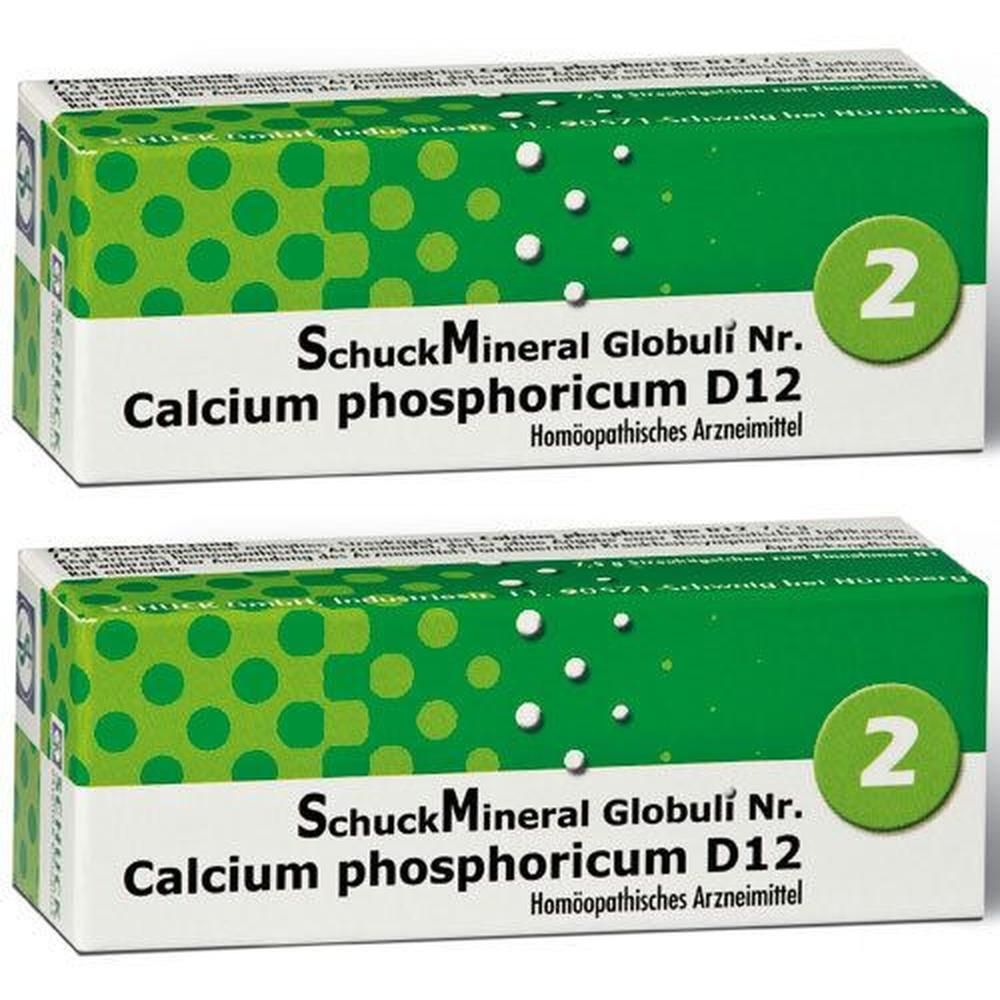 Schuckmineral Globuli 2 Calcium phosphoricum D 12 2x 2x7,5 g